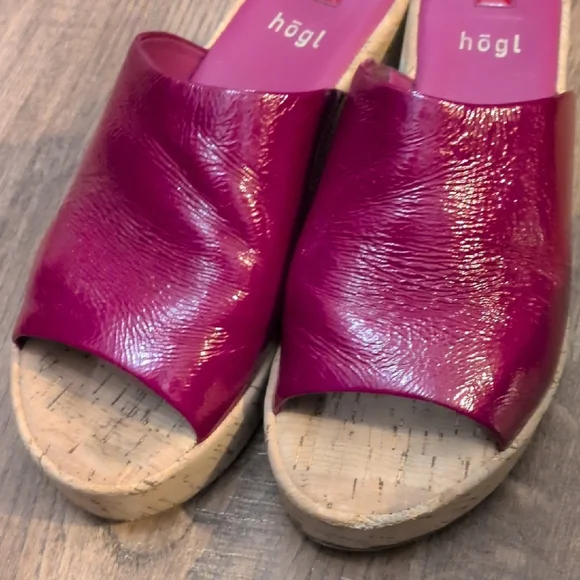 Fuchsia Wedge Sandals - Picture 6 of 6